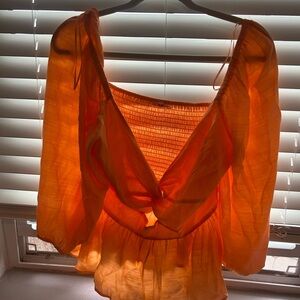 Mi.iM Vibrant Orange Blouse